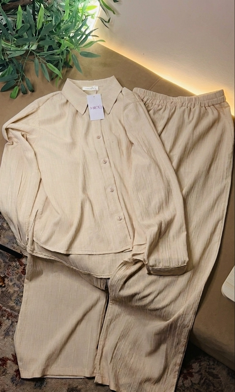 Beige casual suit