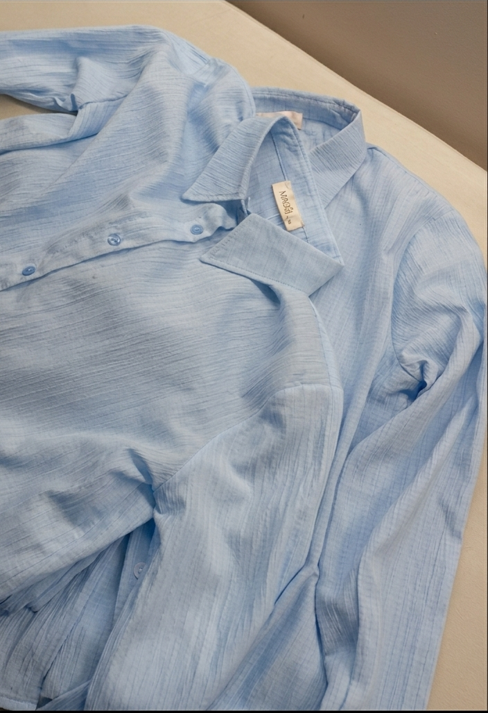 Baby blue suit