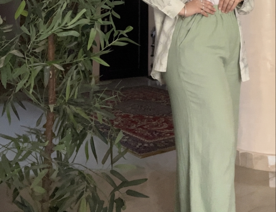 Mint Wide-Leg Pants