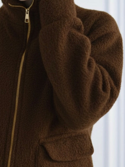 Bouclé Zip-Up Jacket