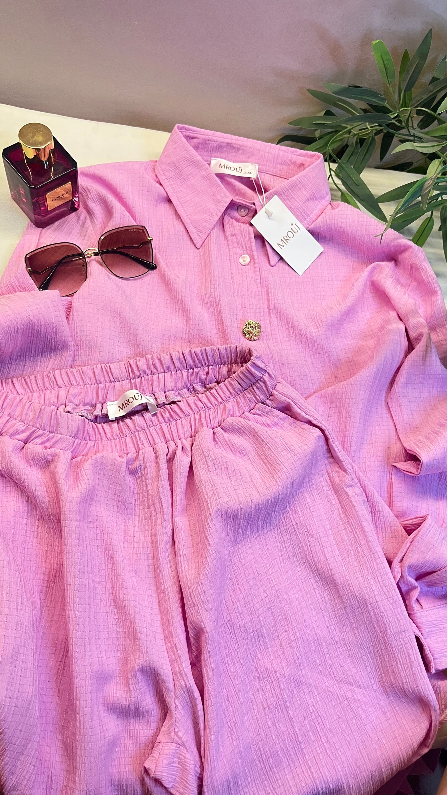 Pink Casual Suit